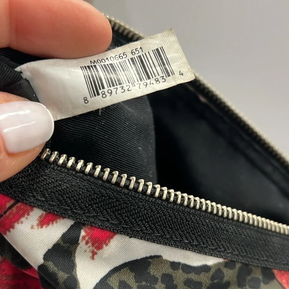 Marc Jacobs Nylon Multi Print Zip Top Makeup Clutch Pouch